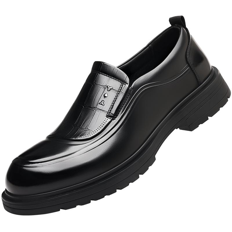 

Мужская повседневная кожаная обувь Классический ретро-стиль для бизнеса Работа офис взрослый костюм лоферы Черный коричневый высокое качество люкс 44