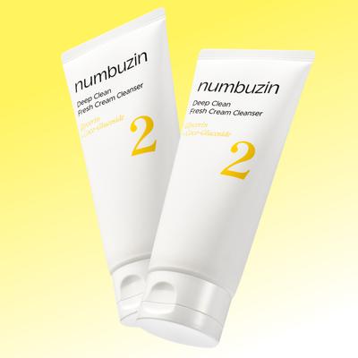 No.2 Deep Clean Fresh Cream Cleanser 120ml (2pcs) – Pore Cleansing, Daily Wash, Korean