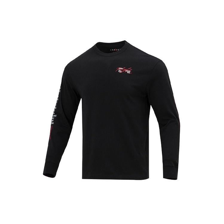 Air Jordan Round Neck Pullover Long Sleeves T-Shirt Men s Black DM0847-010 M