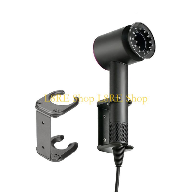 L8RE Convenient Ventilated Hair Dryer Wall Mounted Hairdryer Stand Support Cradle for Bathrooms or Beauty Salons