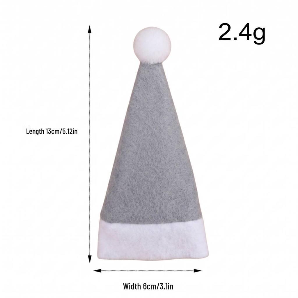 Qiao Ding Mini Chapéu de Natal & Conjunto de Garfo e Faca: Decoração de Tecido Escovado para Casa, Capa para Garrafa de Vinho
