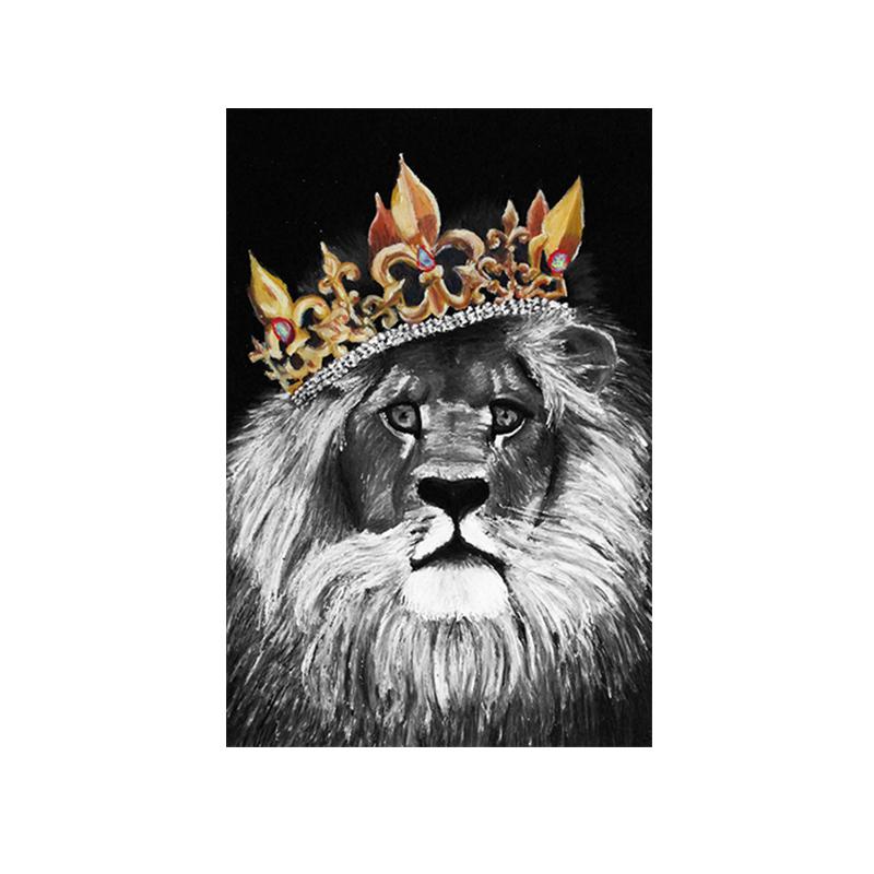 König der Löwen, Tierkunst, Leinwand-Poster und Drucke, moderne Malerei, Wandbilder für Wohnzimmer, Heimdekoration, Cuadros
