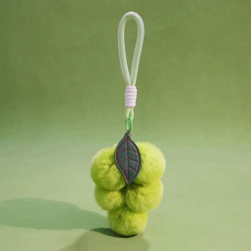 

Shaped Grape Cartoon Plush Keychain Pendant Doll Toy For Bag Gift Accessory зелёный
