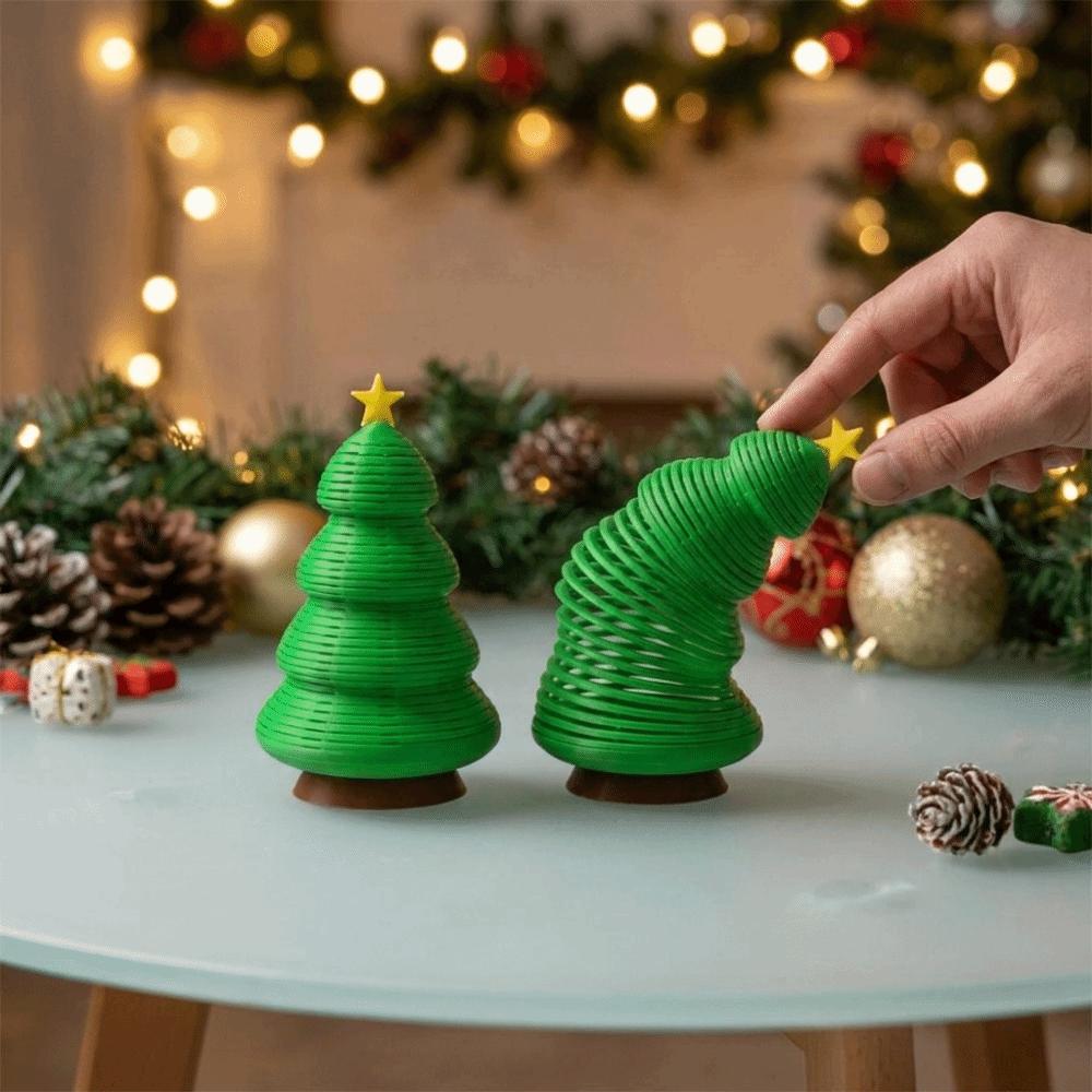 Simulation 3D Printed Christmas Tree Plastic Stress Relief Fidget Toy  Office