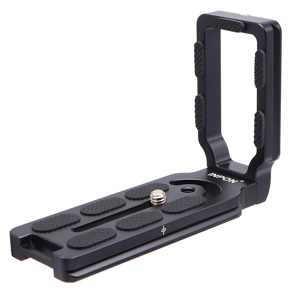 INPON Universal Quick Release Plate Bracket with Compatible Screw for and Other SLR Cameras L-Shaped L-Shaped Arca-Swiss 1/4" Canon, Nikon, Sony,