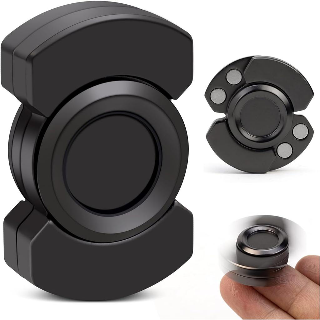 3-in-1 Fidget Toy Adult Spinner, Slider  Clicker Magnetic Stainless Steel Bearing for Stress Relief, Enhanced Focus, Good Gift