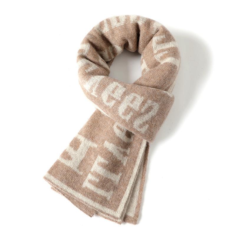 Pure cashmere scarf men's winter couple shawl dual-purpose solid color versatile high-end warm neck scarf women