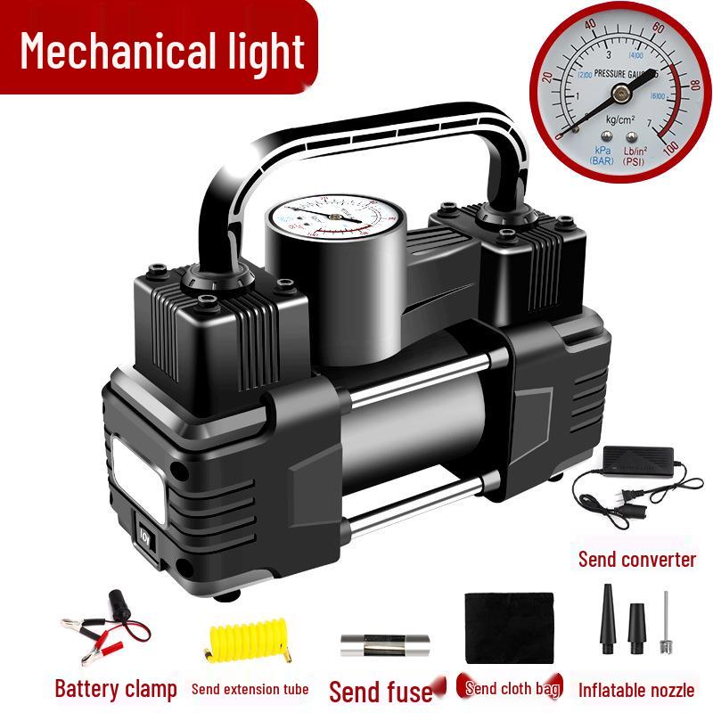 Portable 12V Electric Dual Cylinder Car Tire Inflator Pump
