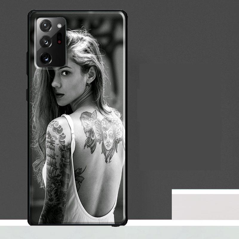 Sexy Tattoo Girl Case For Samsung Galaxy S25 Ultra S23 S22 S21 S24 Ultra S9 S10 S20 Plus S25 FE Phone Cover