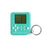 Retro Cube Mini Game Keychain: Handheld Tetris & Tank Game Console