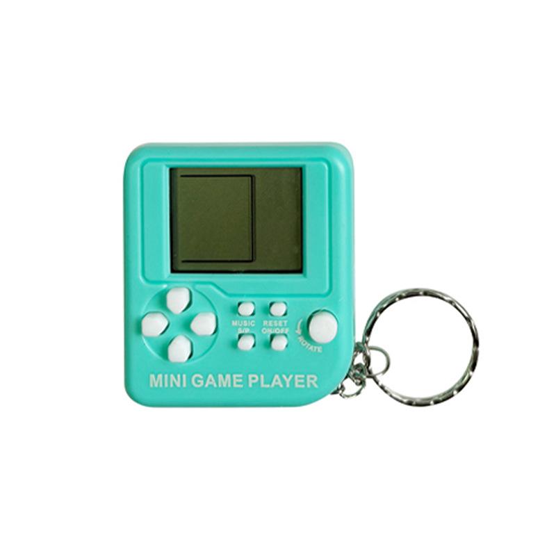 Retro Cube Mini Game Keychain: Handheld Tetris & Tank Game Console светло-зеленый