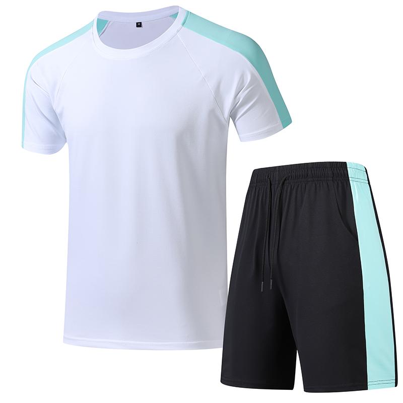 Short-sleeved Shorts Sports Short Suit Men's Outdoor Breathable Quick-drying Sports Suit Sports Suit Short-sleeved Shorts Suit
