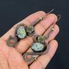 Titanium Druzy 999 Copper Wire Wrapped Earrings, Handmade Gemstone Earrings Jewelry, Gifts For Wife Brand New Earrings