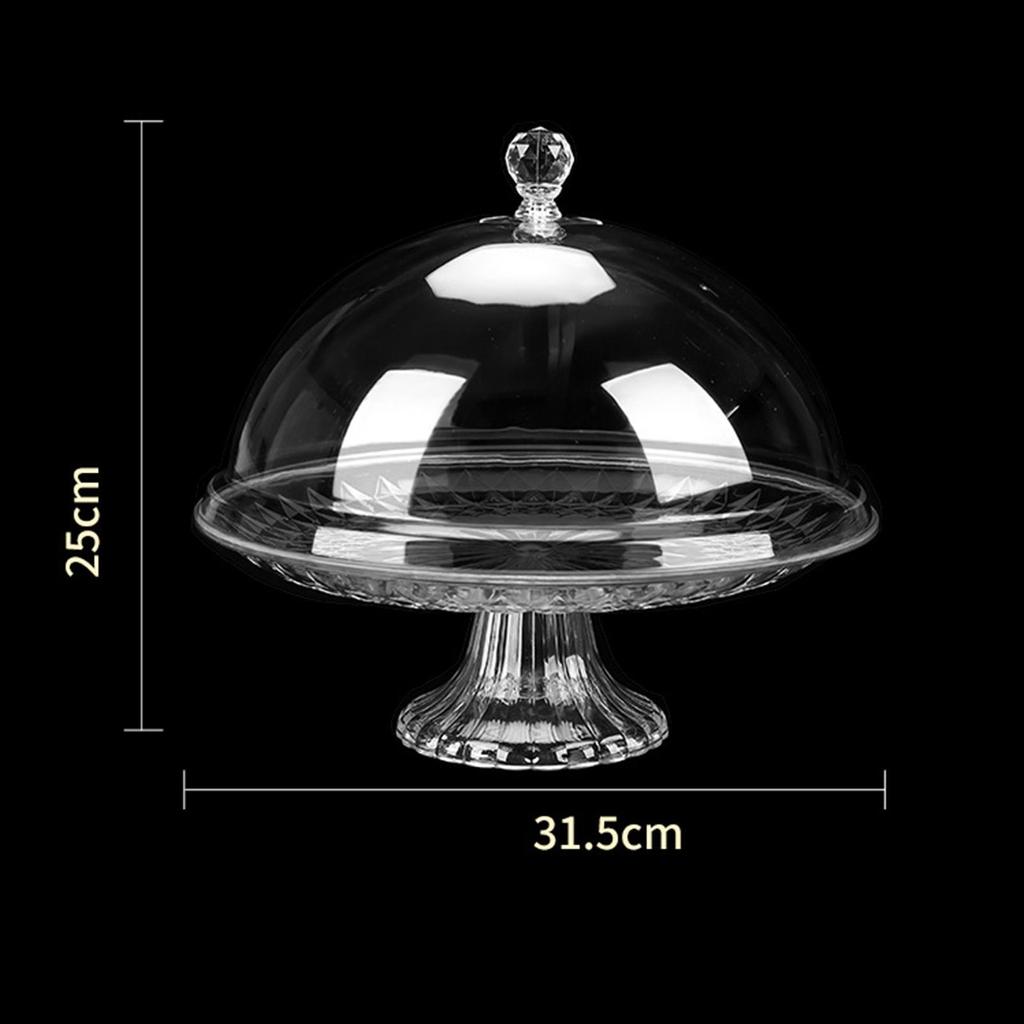 Cake Plate , Drop Resistant Round Shape Practical Portable Stand for Dining Rooms Tray