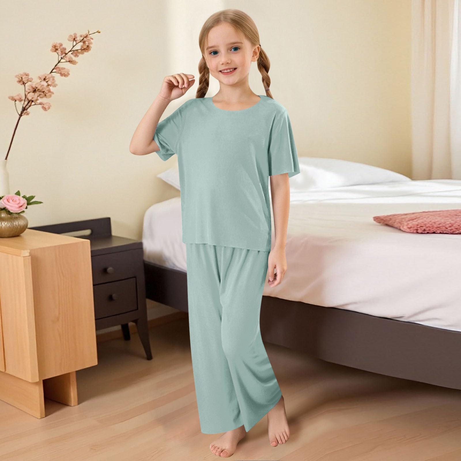 

Детский летний свободный повседневный комплект из рубашки с круглым вырезом и короткими рукавами и длинными штанами 130