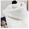 Women's Autumn and Winter plush fashion warm lamb fur jacket with Faux Otter fur hood, loose coat jacket