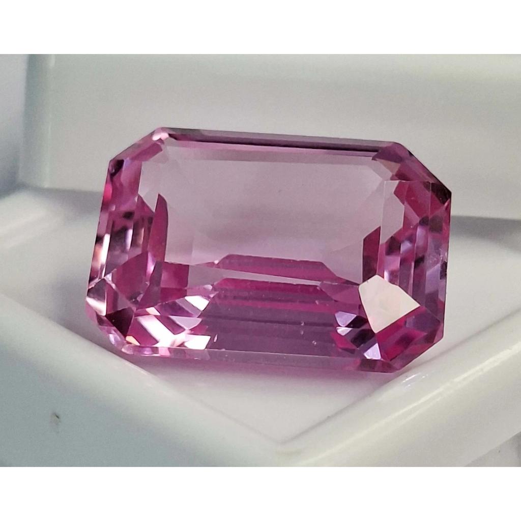 Pink Tourmaline Natural 17-19 Ct Emerald Cut Beautiful Certified Loose Gemstone
