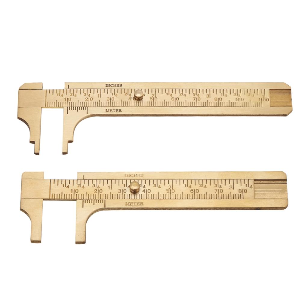 Brass Sliding Gauge Vernier Caliper Ruler Measuring Tool Double Scales Mm/inch Double Scale Vernier Caliper Vernier Caliper