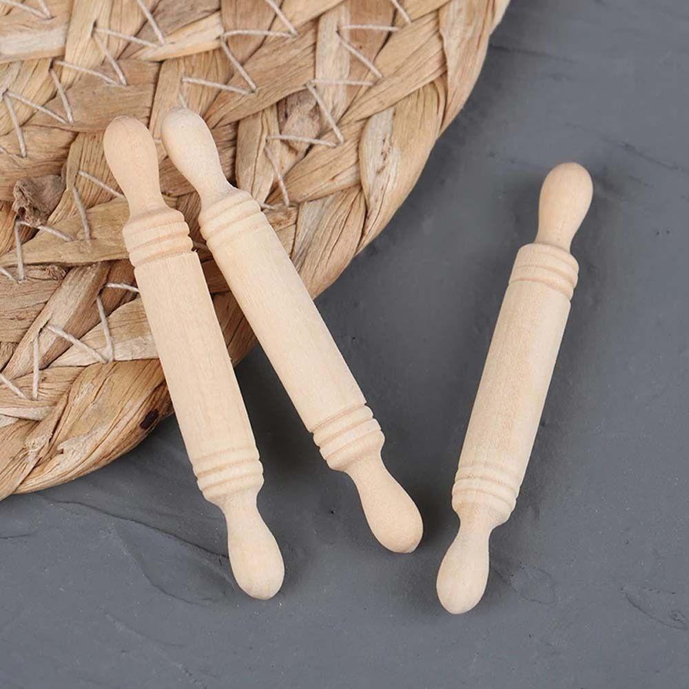 10pcs Simulation Small Dough Rolling Pin Handmade Kitchen Accessories  Pretend Play