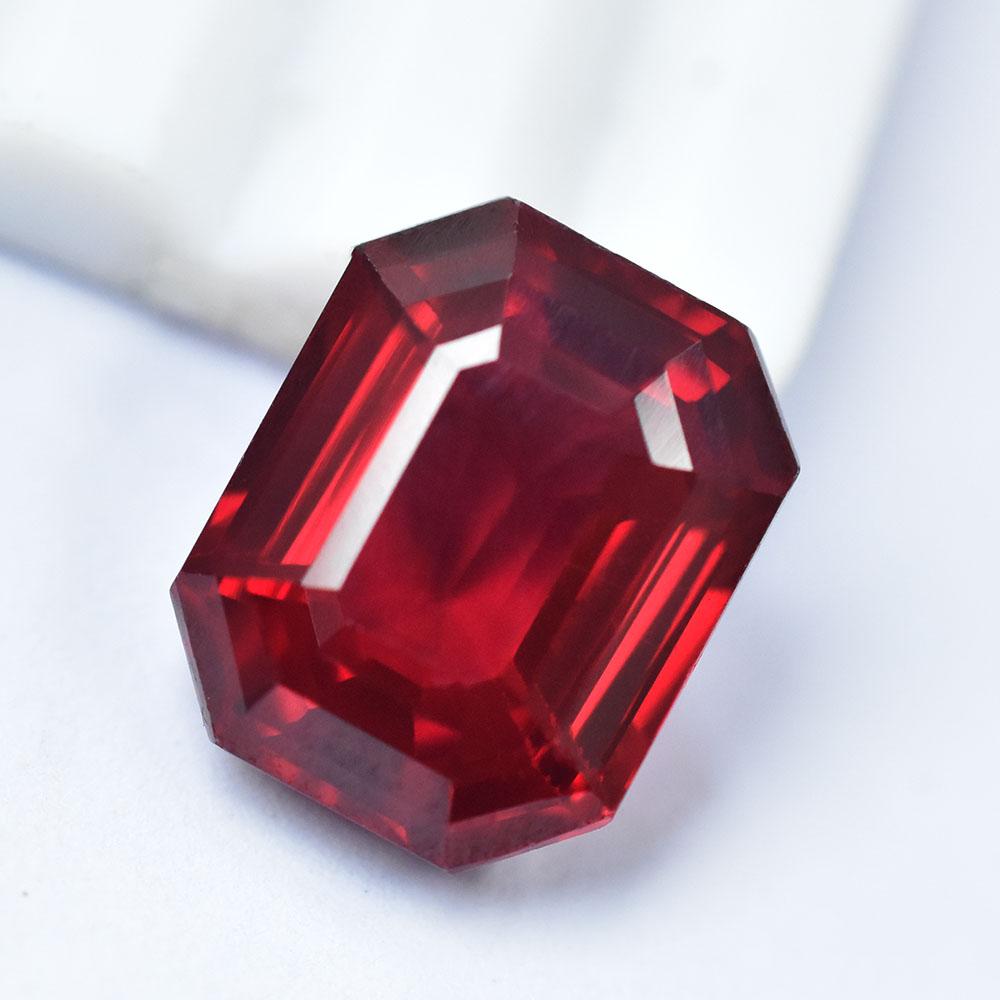 Natural Red Ruby Loose Gemstone 20.75 ct Emerald Cut for Jewelry for Jewelry Making and Crafts