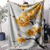 Plum Blossom Throw Soft Flannel AC Blanket Lightweight Summer Nap Throw Cozy  Blanket for Sofa Bed Travel Home