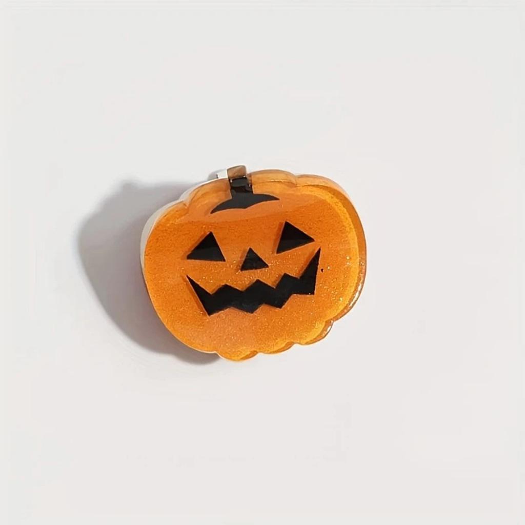 1Pc Mini Halloween Hair Claw Clips Cute Pumpkin/Spider/Black Cat/Ghost Snap Clips Bangs Holder Clips for Kids Women Girls