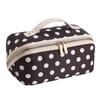 Polka Dot/Striped Women's Cosmetic Bag Vintage Travel Cosmetic Case  Makeup Accessory