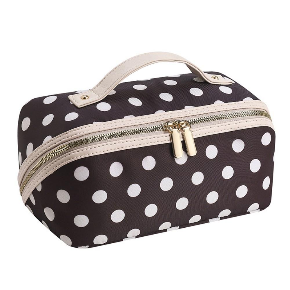 Polka Dot/Striped Women's Cosmetic Bag Vintage Travel Cosmetic Case  Makeup Accessory