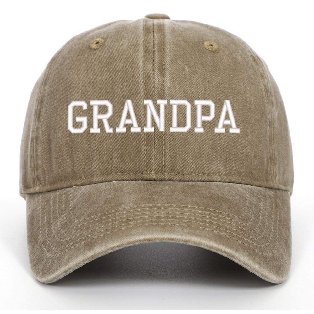 Fashion Washed Cotton GRANDPA GRANDMA Caps Vintage Breathable Grandparents Baseball Hats Adjustable Dad Hat Gifts