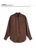 Women's 2025 Fall/Winter Long Sleeve Linen Shirt - Elegant Commuter Layering Top