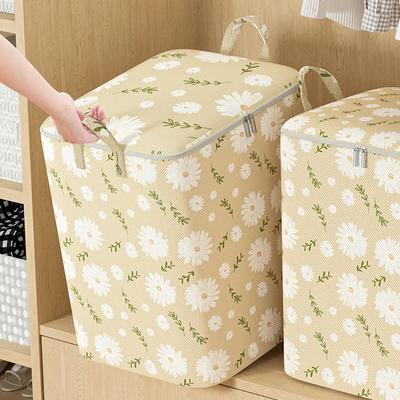 Clothes Storage Bag Pouch Foldable Quilt Clothes Organizer Non-woven Large Capacity Wardrobe Clothing Storage Organizer