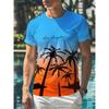 Hawaiian Street Fashion Men's T-shirt New Summer Beach Vacation Men's Casual T-shirt Outdoor Beach Men's Short-sleeved Top