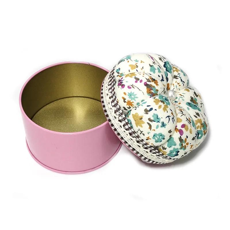 Pumpkin Shap Sewing Pin Cushion Needlework Craft Sewing Pin Storage Box Button Storage Handcraft Needle Holder