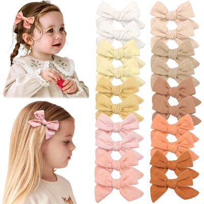 20 Stück 4 Zoll Mädchen Frauen Leinen Schleife Haarspangen Große Matrosenschleife Haarspangen Baby Kinder Haarklammern Haarschleifen Accessoires Kopfbedeckung