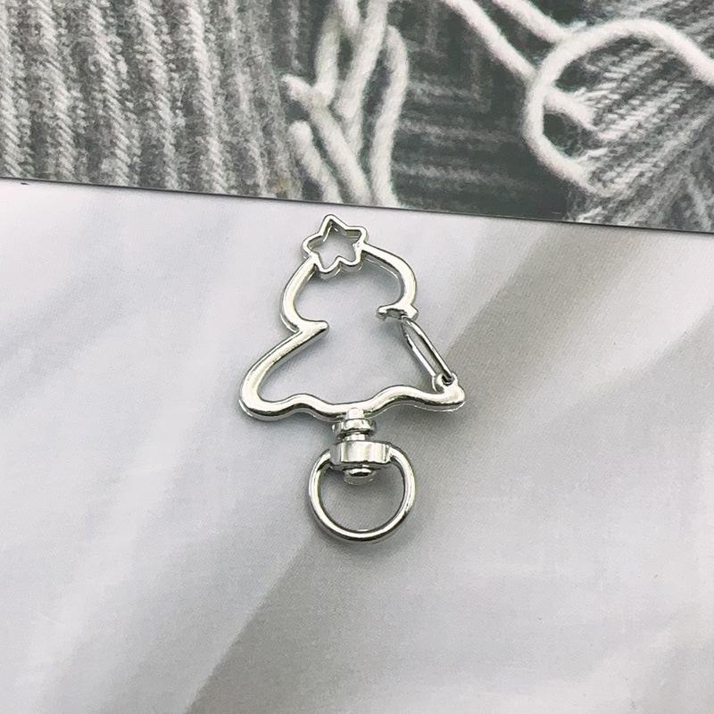 Handmade Metal Rotating Chick Keychain with Christmas Bell and Color Retention.