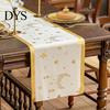 Modern Table Dressing Eid Mubarak Runner, Ramadan Gold Moon Stars Tablecloth, Islamic Happy Holiday Home Accessories Rectangular Cloth for Dining