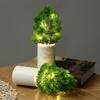 Night Light Pine Cypress Tree Simulation Lamp Battery Operated Desk Night Light for Bedroom Home Decoration Energy Saving Green Plant Gifts