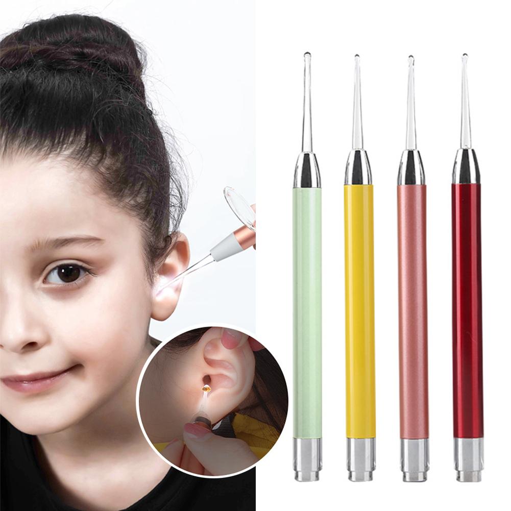 LED FlashLight Earpick Ear Cleaning Light Earpick Spoon Ear Curette Light Spoon Ear Wax Removal Ear Cleaning Tool