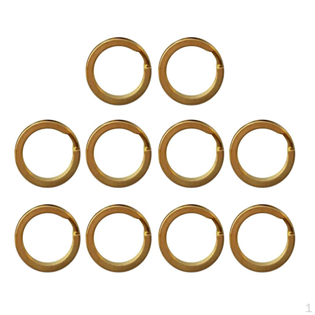 

Split Brass Flat Rings Or for Household Car Key Organization Accessory - 6 Sizes 15mm