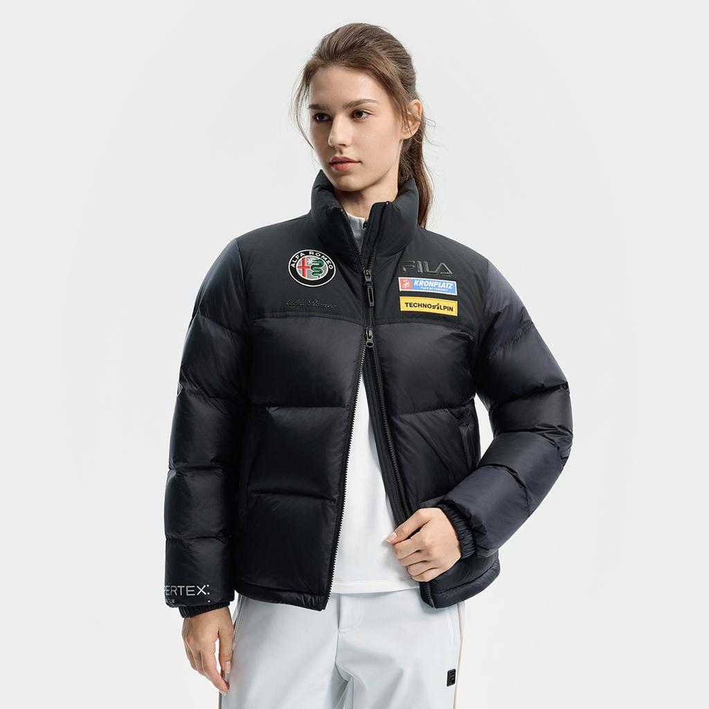 Fila Ski Series Fashionable Punk Cool Down Jacket Women Outerwear Deep-Black A11W546920FBK
