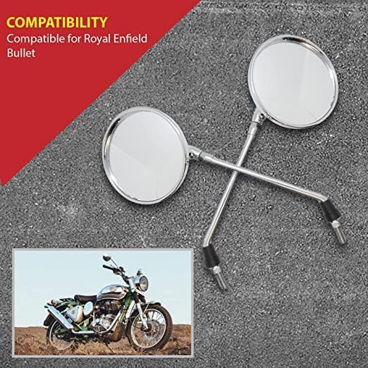 Royal Enfield Super Meteor 650 "Left & Right Hand Side Chrome Mirror Assembly"