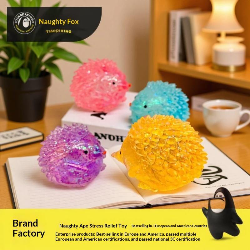 Festive Colorful Maltose Hedgehog Ball, Cute Animal Slow Rebound Squeeze Toy, Soft Stress Relief for Holiday Gifting