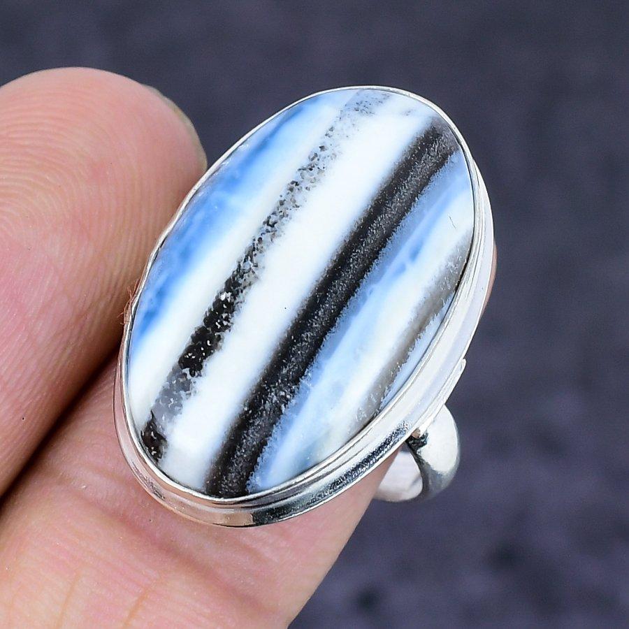Owhyee Opal Gemstone 925 Sterling Silver Jewelry Ring Size 8.5