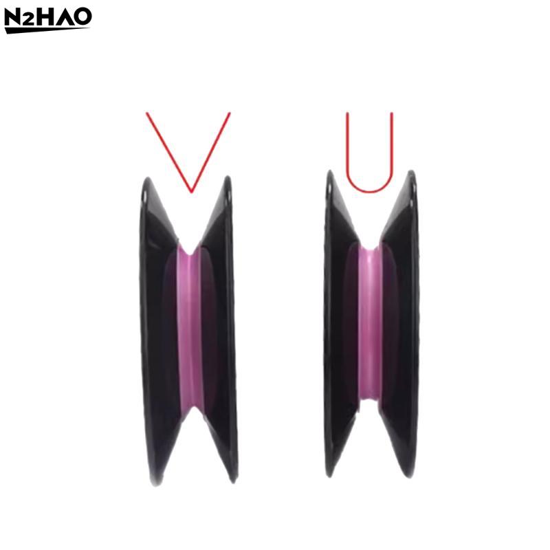 2Pcs High Quality Black 1004 U-groove V-groove Wheel Winding Machine Pulley Ceramic Wire Guide Wheel Combination Guide Pulley