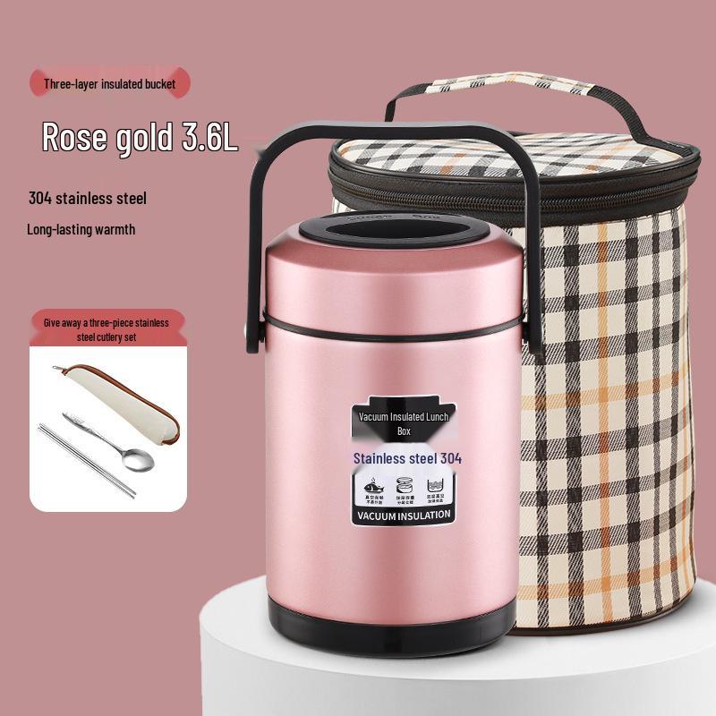 High-Value Insulated Lunch Box: Stylish & Durable 304 Stainless Steel, Ideal for Workers, Students, and Home Use