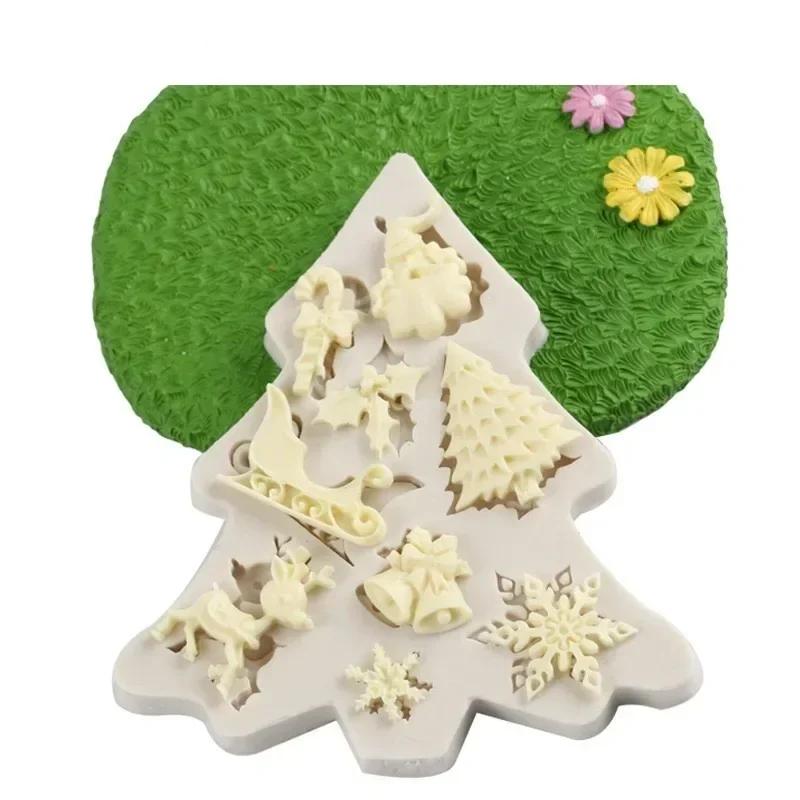 Creative Handmade Shape Molds Christmas Tree DIY Silicone Fondant Baking Decoration Tools Silicone Mold Chocolate Accessories
