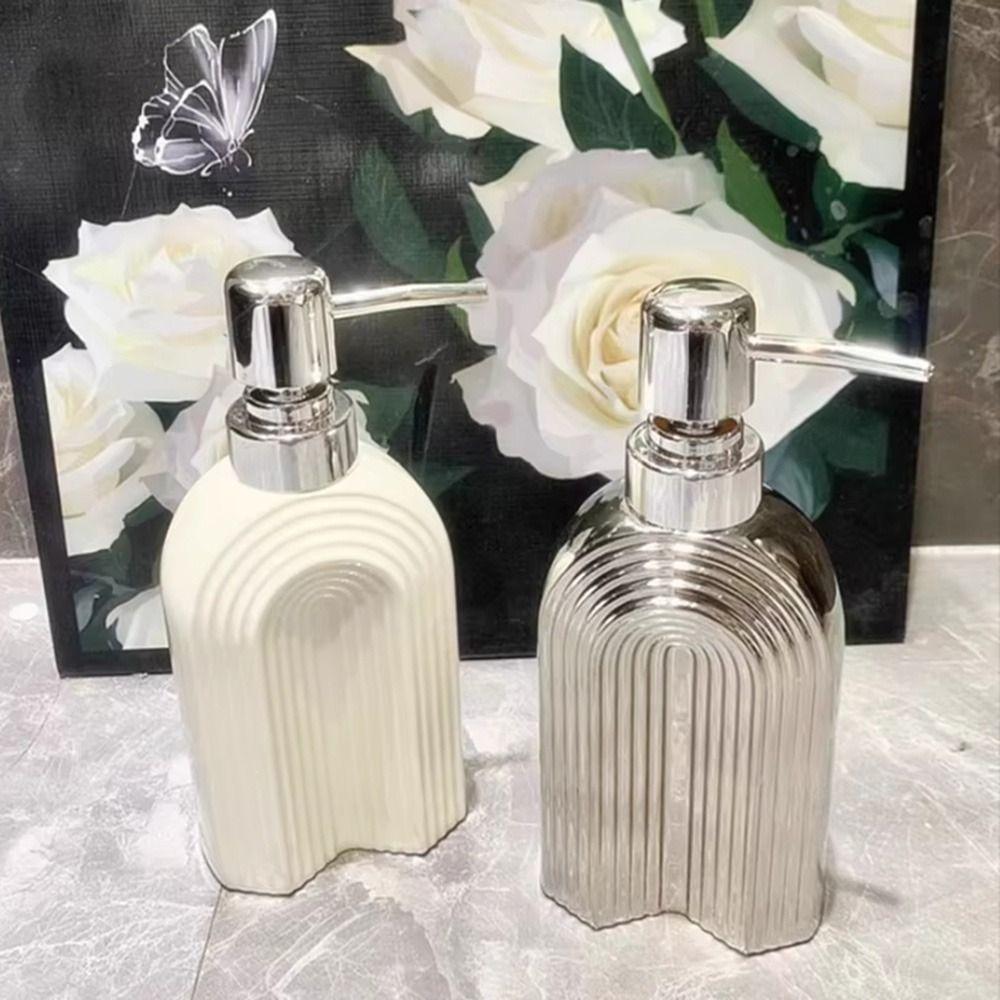 350ml Arched Shaped Soap Dispenser Refillable Liquid Lotion Storage Bottles Household