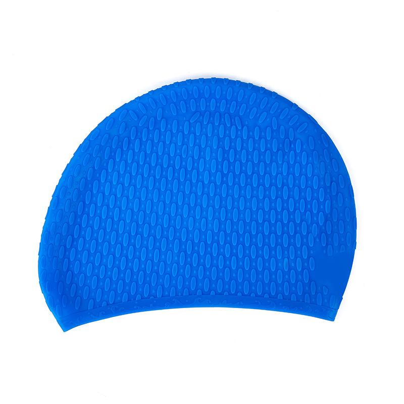 Men's and Women's Thickened and Enlarged Water Drop Silicone Swimming Caps, Silicone Women's Long Hair Waterproof Swimming Caps