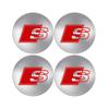 4er Set Radnabendeckel Aufkleber Auto Radkappen für Audi S RS A3 A4 B8 A6 A5 Q5 A7 - Mehrere Größen 56/60/63/65/68mm