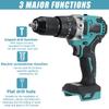 3In1 13mm Cordless Brushless Electric Drill 520NM Screwdriver 20+2 Torque Impact Drill Power Tool with 2 Battery 388VF
